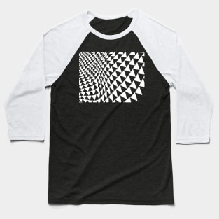 triangles opart square Baseball T-Shirt